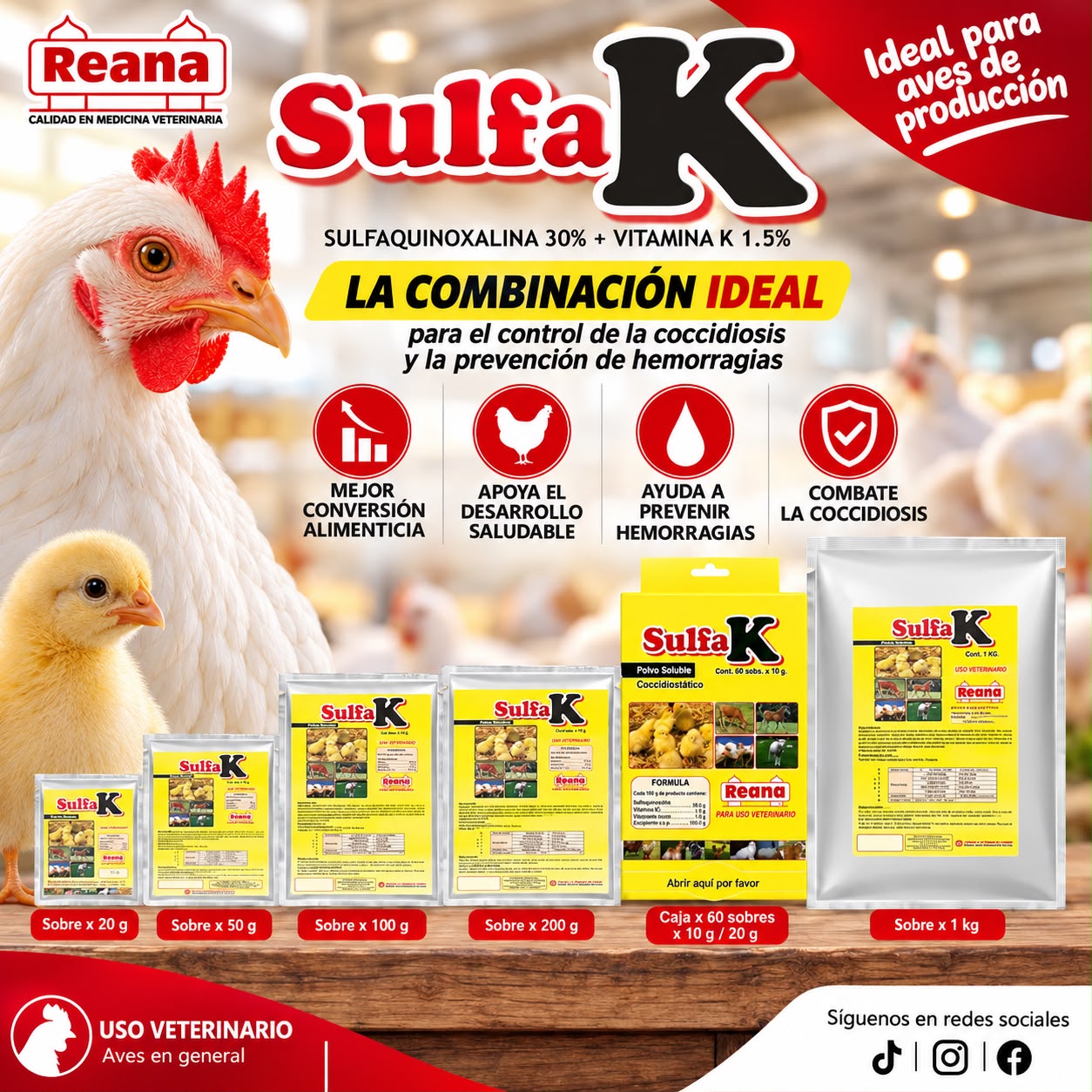 Banner de Sulfa K proporcionado por REANA